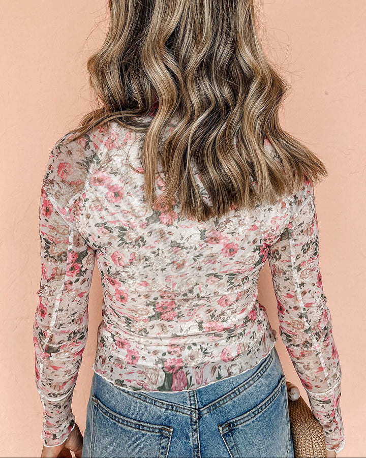 Bloom Veil Mesh Topp