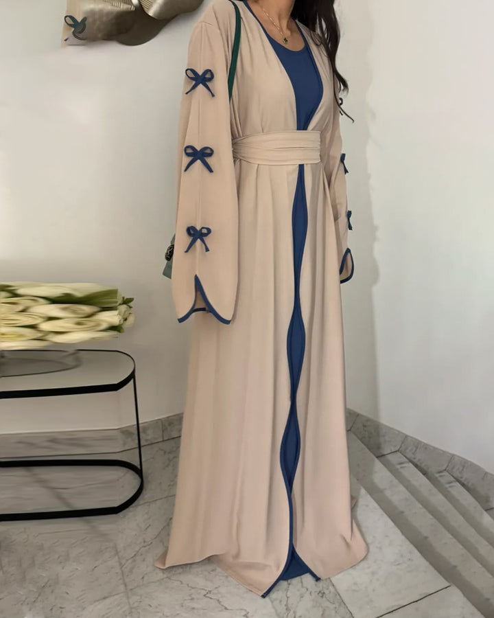 Elegant set med rosett och klänning i två delar