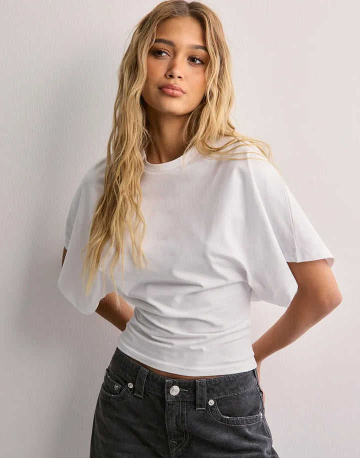 Bibi™ | Wijde cropped shirt