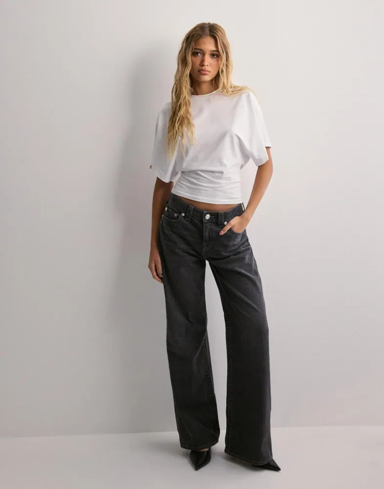 Bibi™ | Wijde cropped shirt