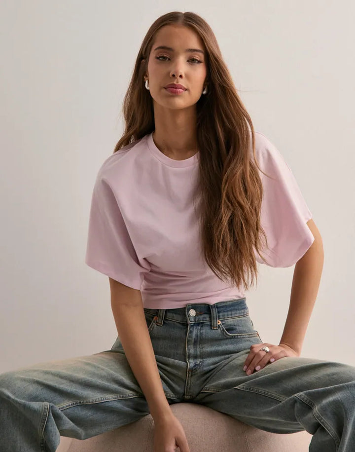 Bibi™ | Wijde cropped shirt
