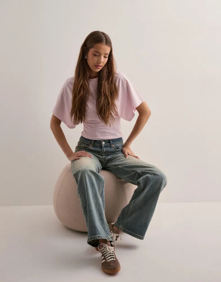 Bibi™ | Wijde cropped shirt