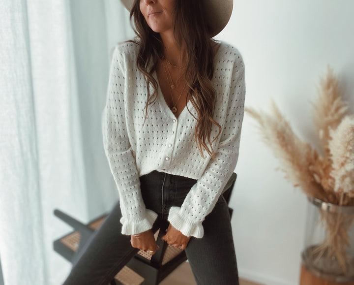 Ecru Daniel Cardigan