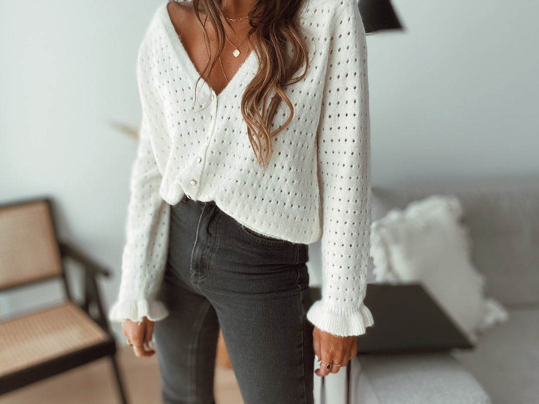 Ecru Daniel Cardigan