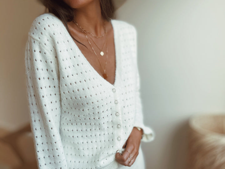 Ecru Daniel Cardigan
