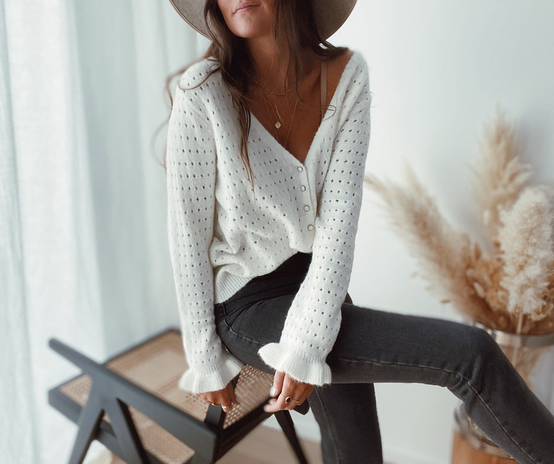 Ecru Daniel Cardigan