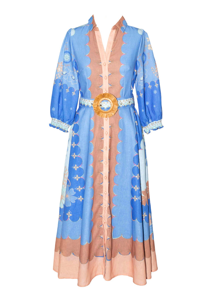 Portobello Midi Dress - Blue Moon