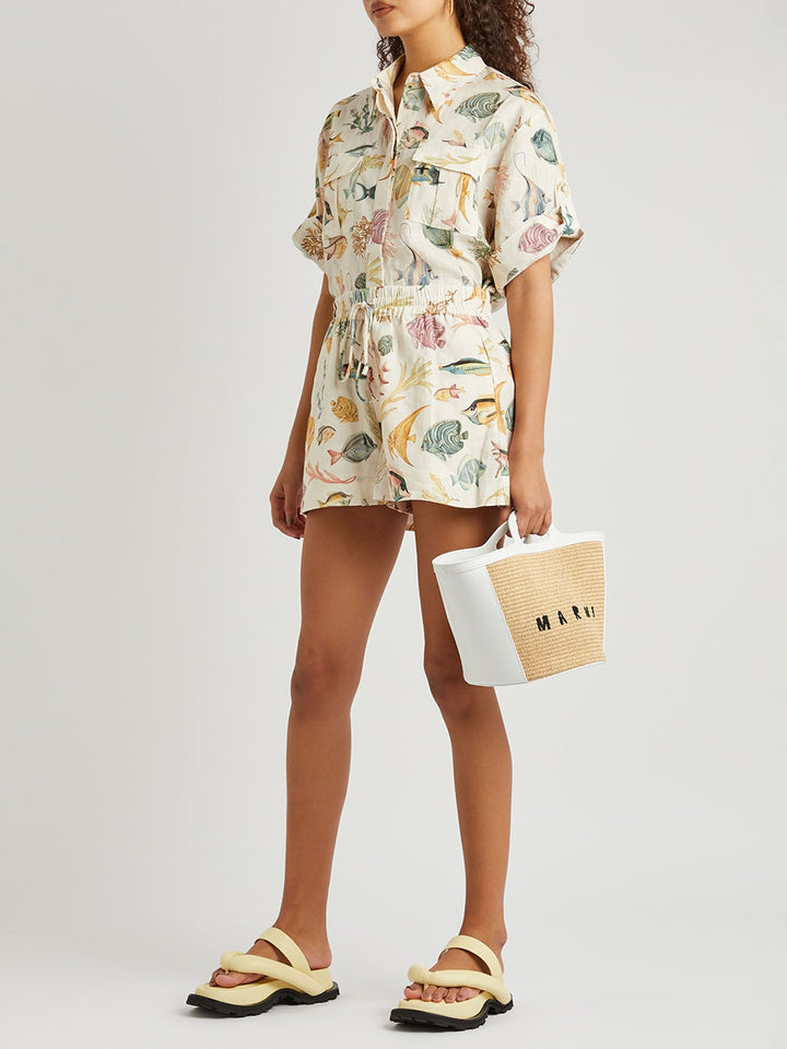 Coastal Breeze Relaxed Fit Skjorta &amp; Shorts Set