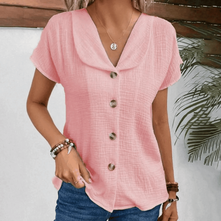 Vera™ | Blouse met kraag