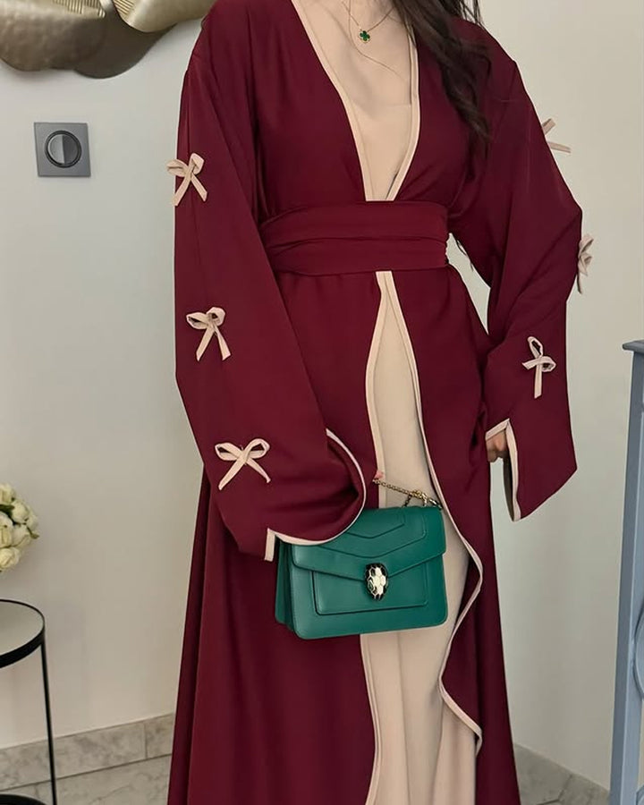Elegant set med rosett och klänning i två delar