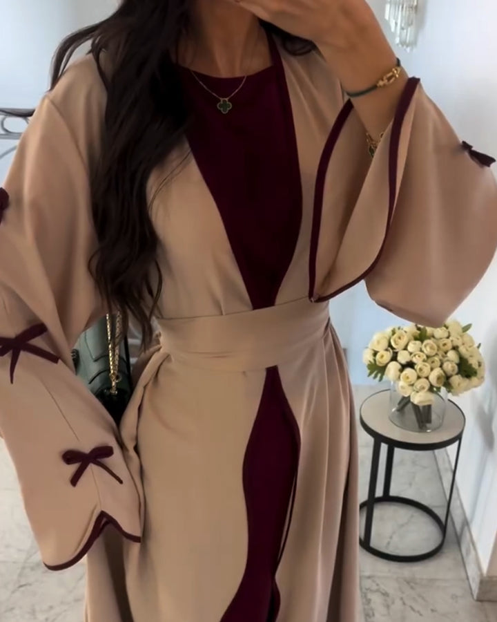 Elegant set med rosett och klänning i två delar