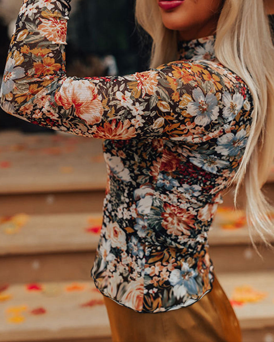 Bloom Veil Mesh Topp