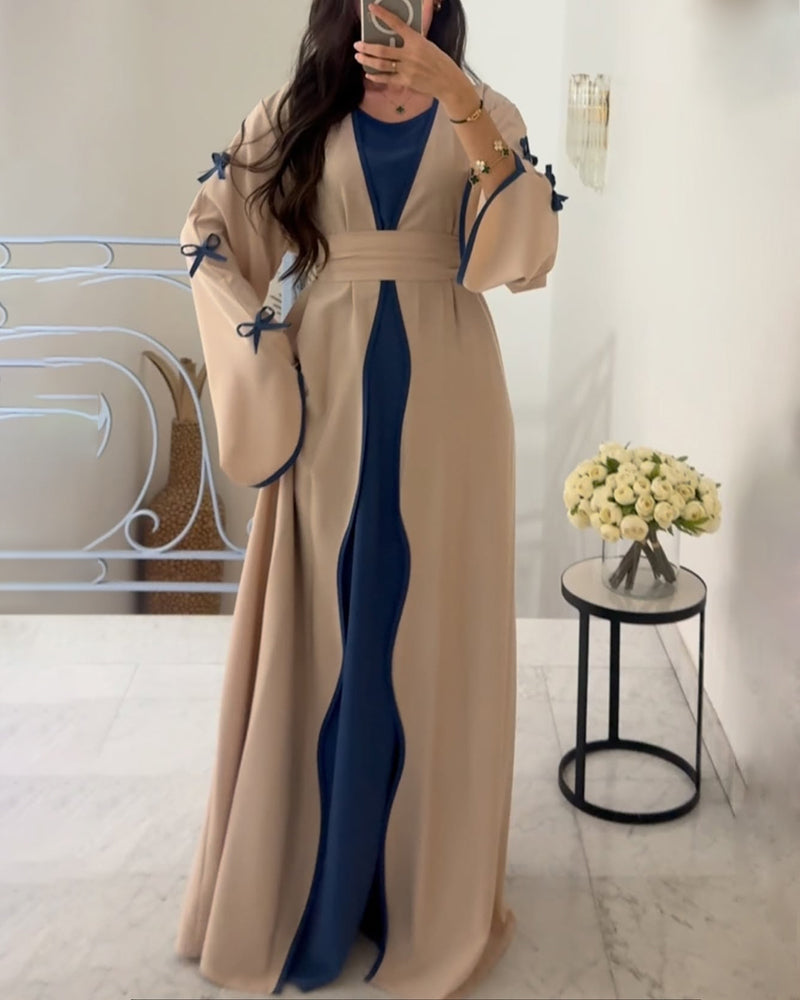 Elegant set med rosett och klänning i två delar