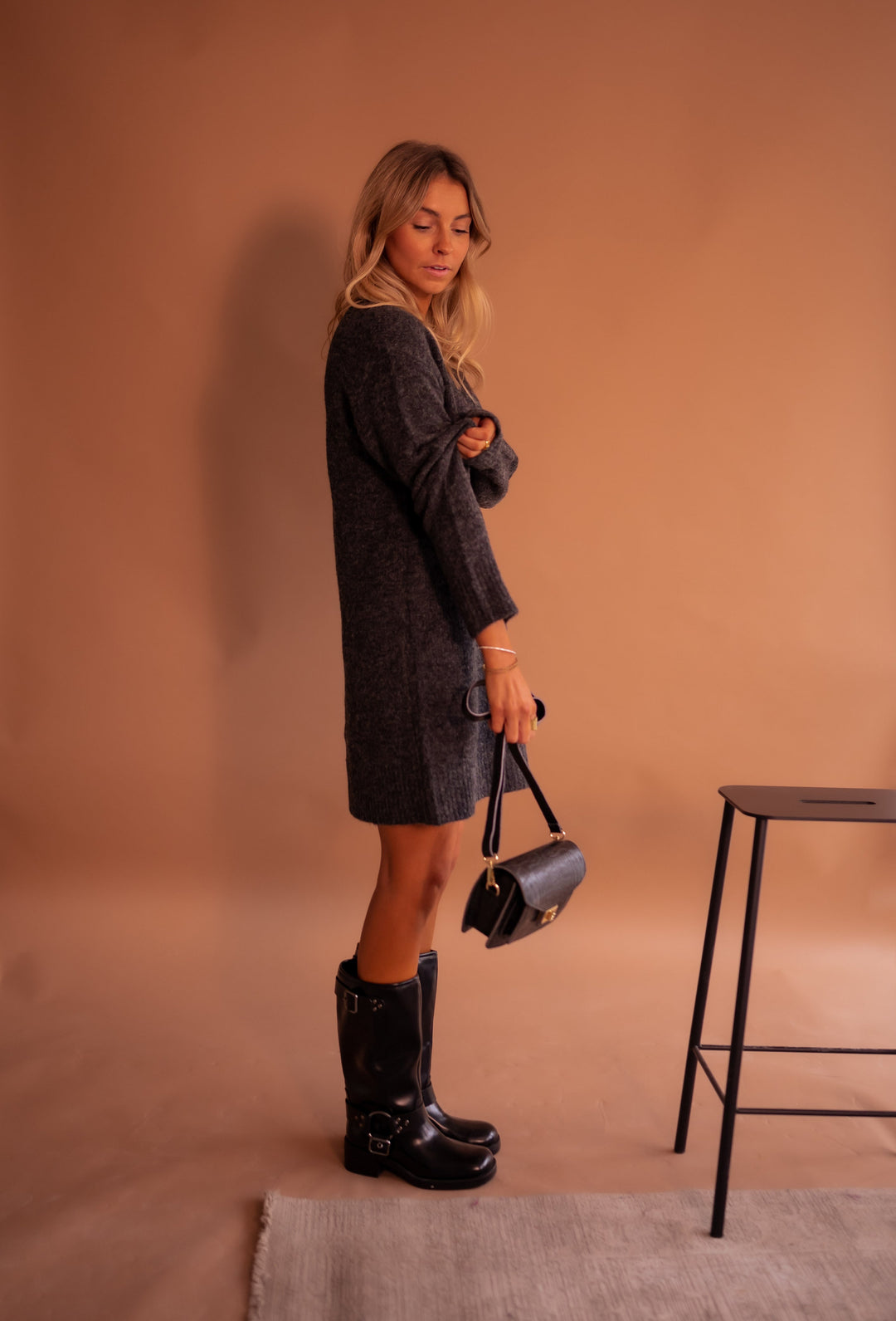 Grey Mariam Sweater Dress