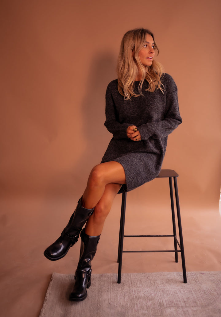 Grey Mariam Sweater Dress