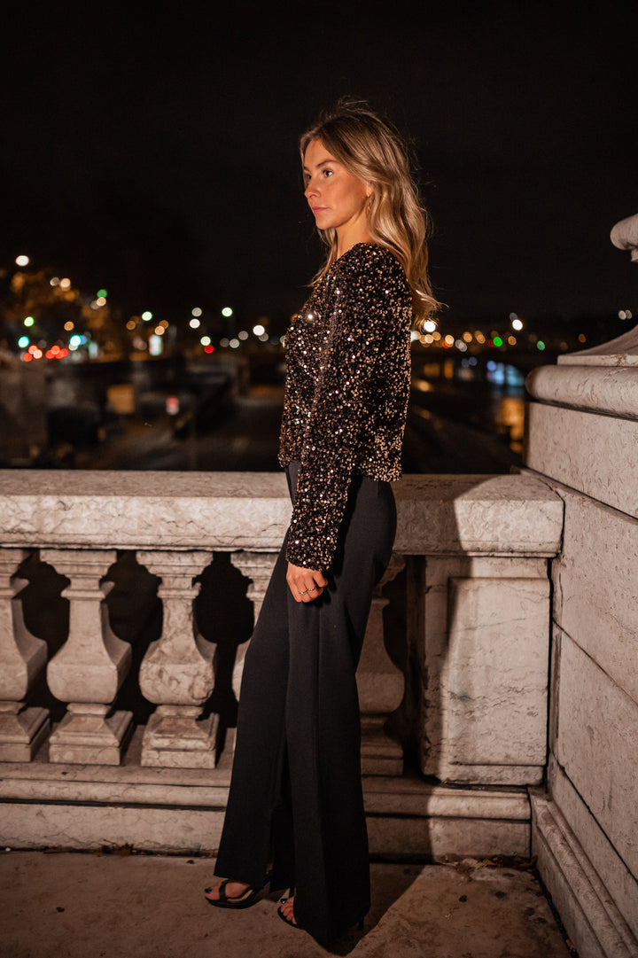 Bronze Sequin Venus Blouse
