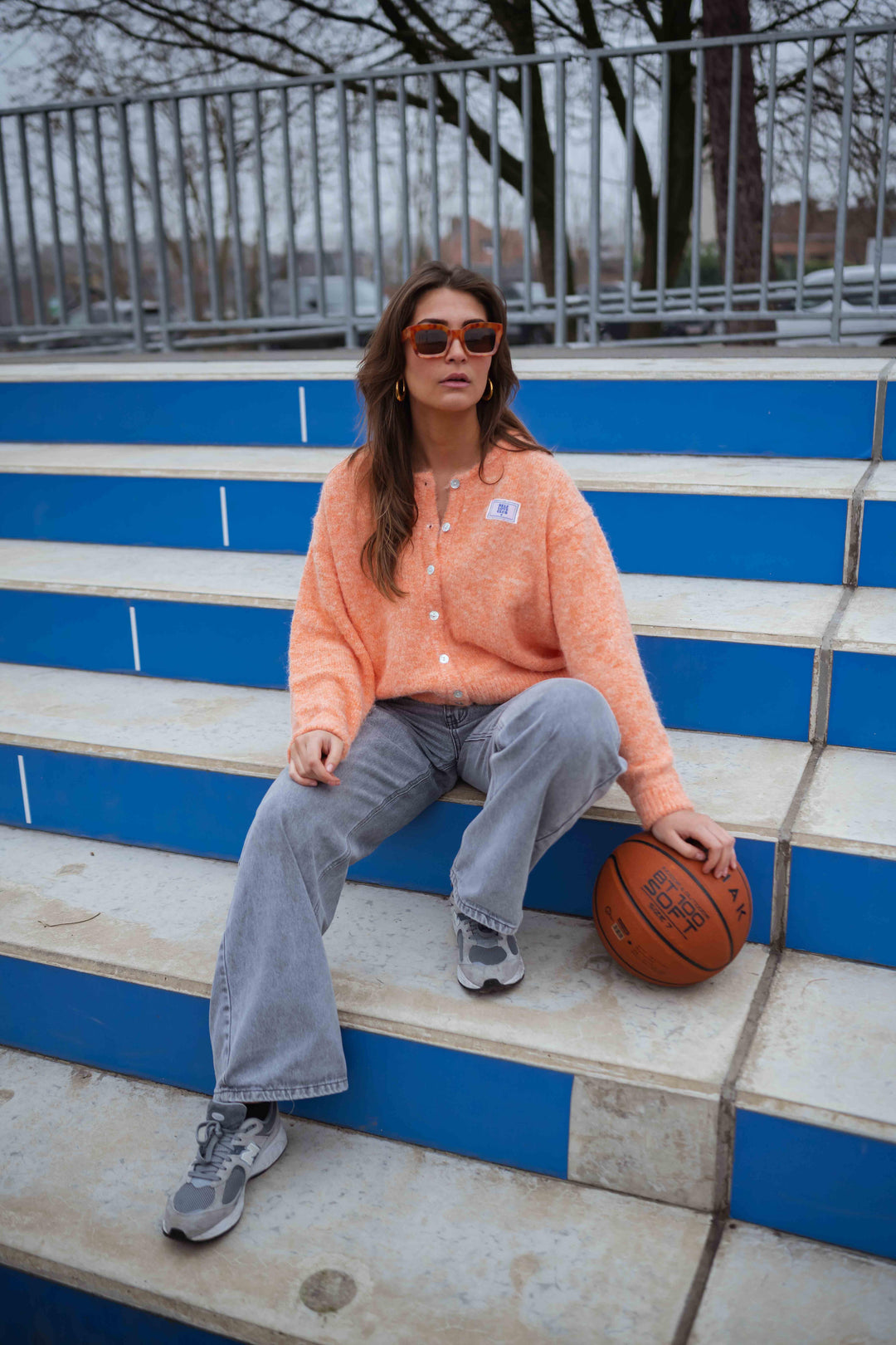Orange Harris Cardigan