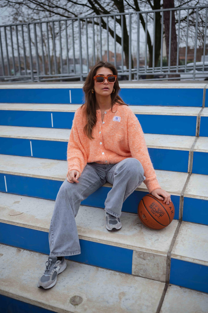 Orange Harris Cardigan