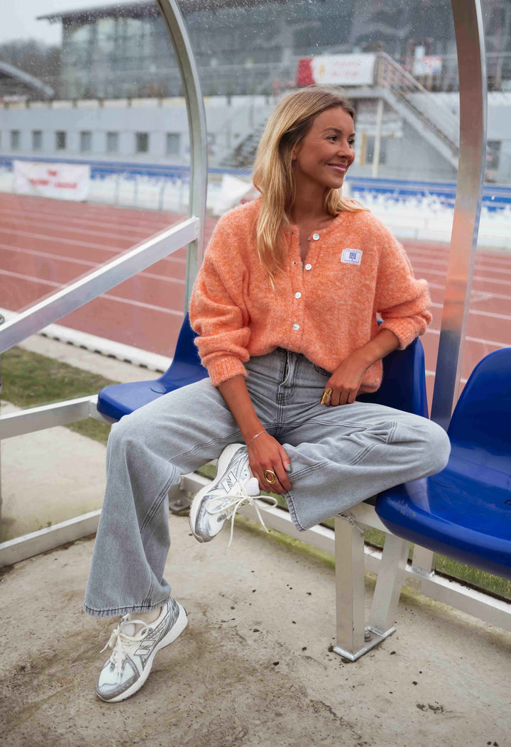 Orange Harris Cardigan