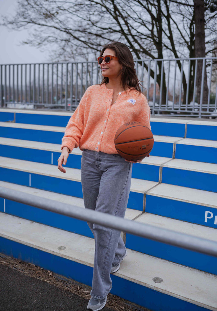 Orange Harris Cardigan