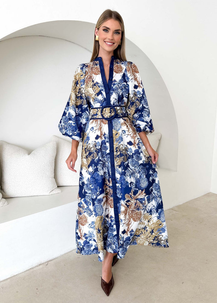 Wimsoe Midi Dress - Navy Chateau