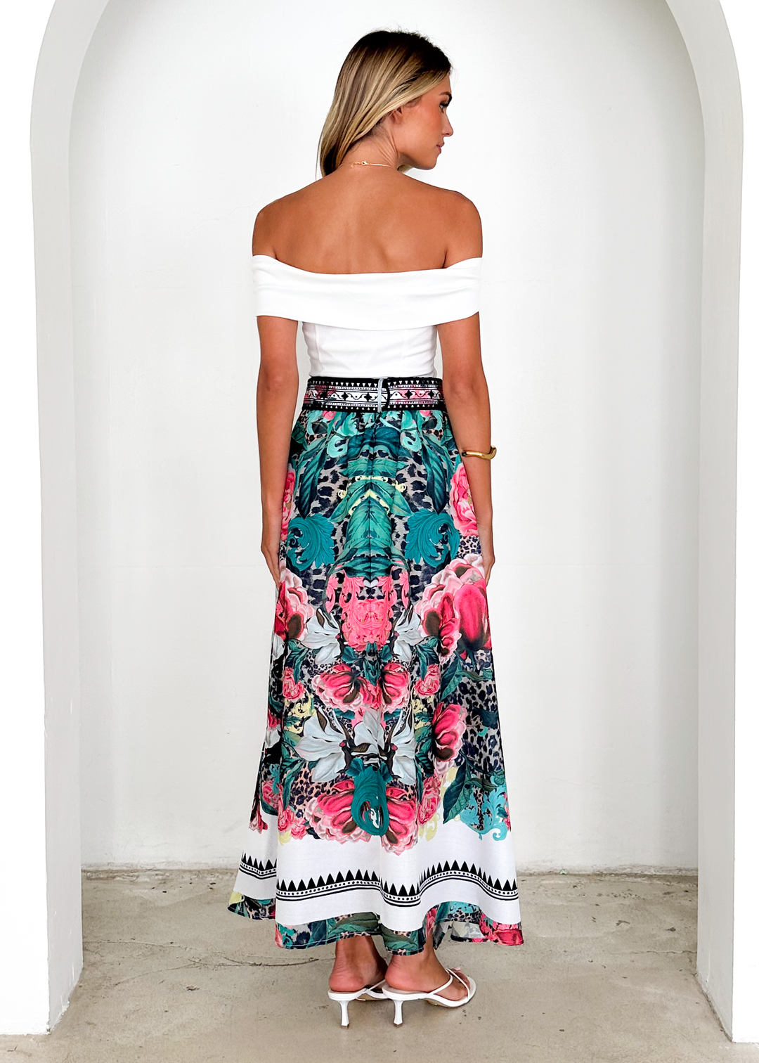 Pippa Midi Skirt - Eden Floral