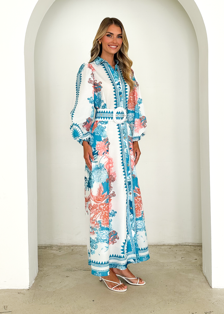 Marabelle Maxi Dress - Coral Sea
