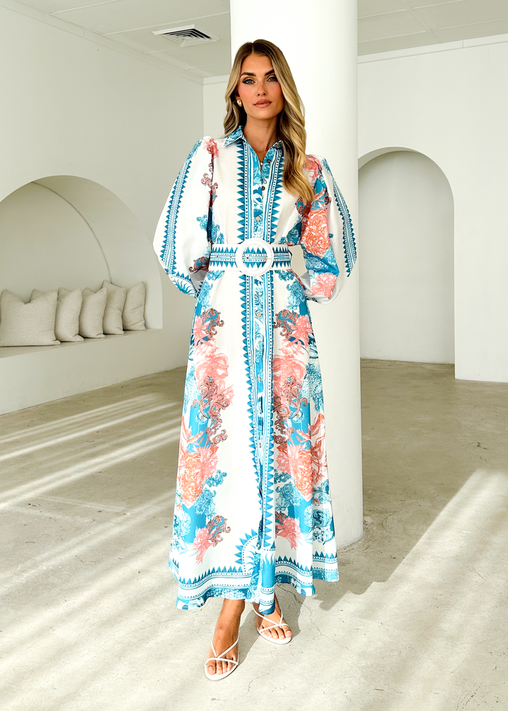 Marabelle Maxi Dress - Coral Sea