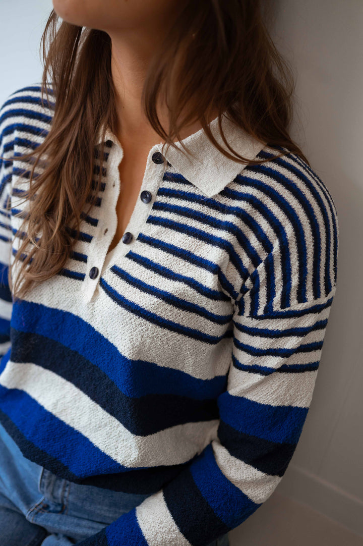 Blue Striped Remi Sweater