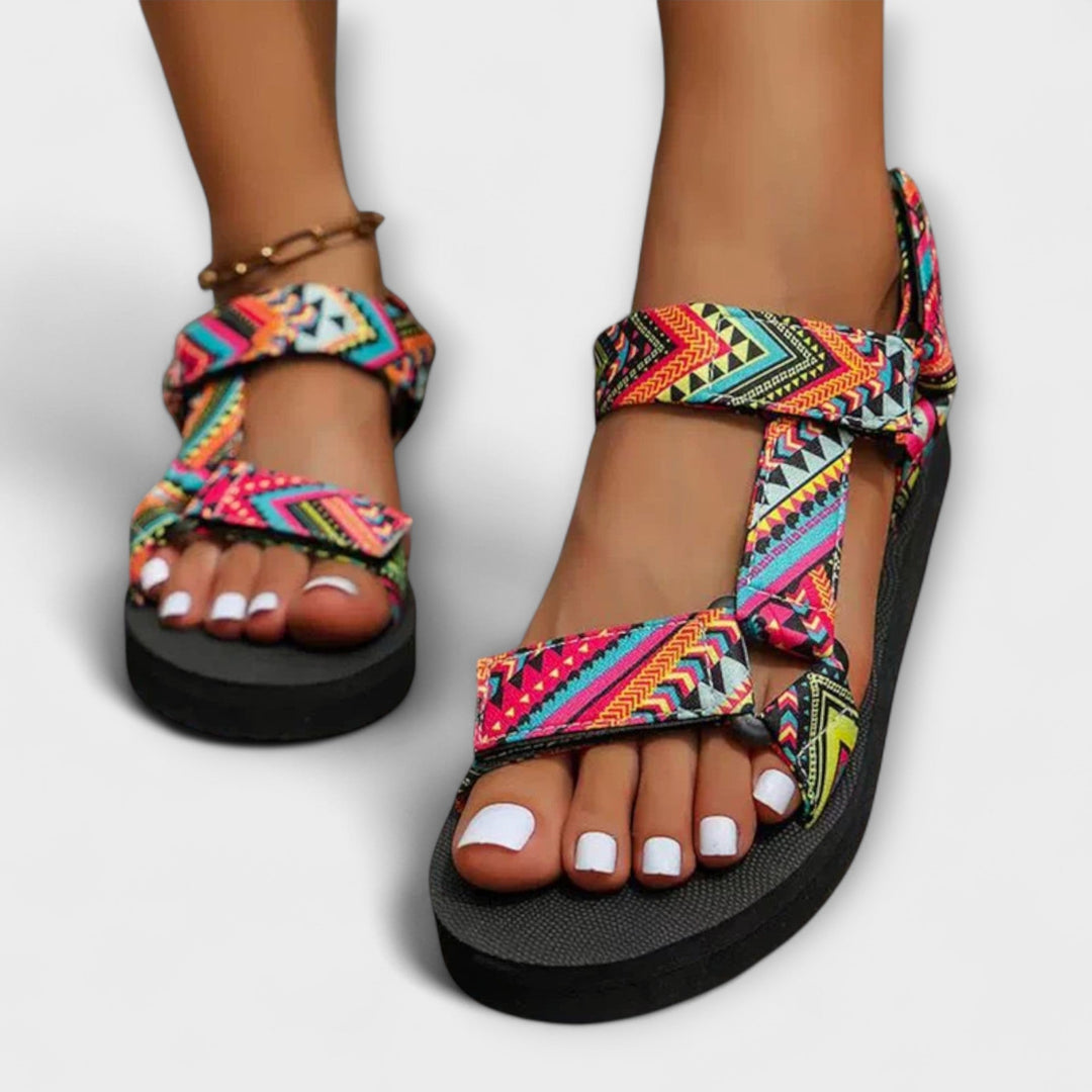 Zomerse platte dames sandalen van henneptouw