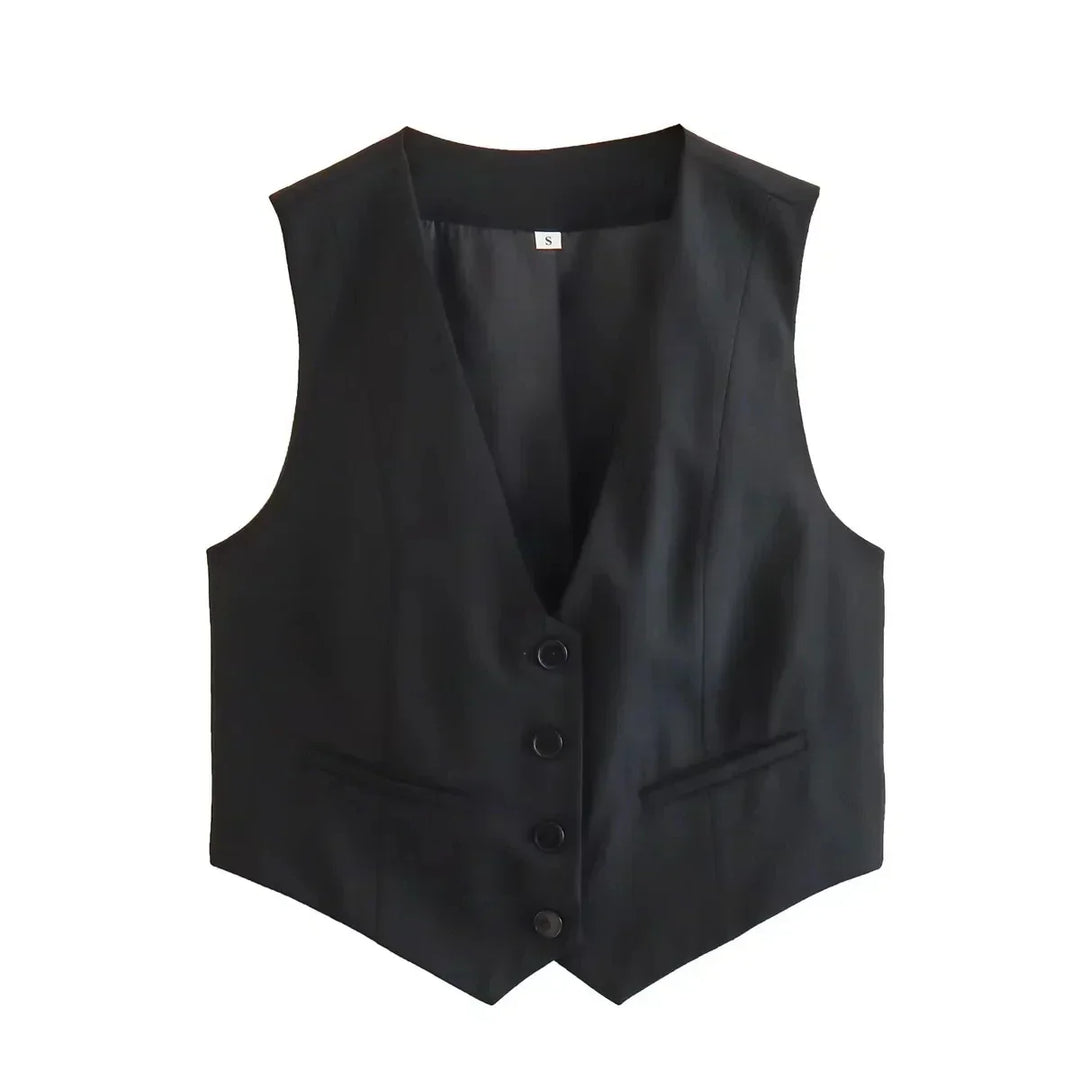 Lola™ | Cropped Gilet Top