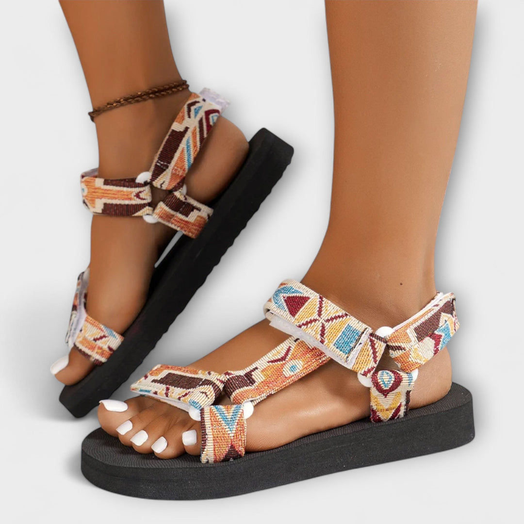 Zomerse platte dames sandalen van henneptouw