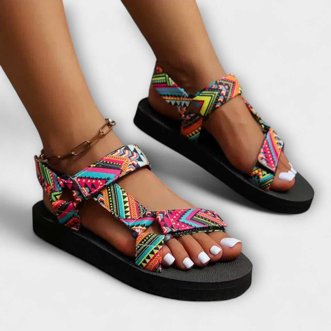 Zomerse platte dames sandalen van henneptouw