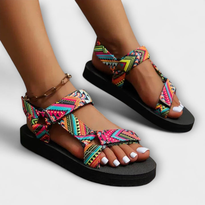 Zomerse platte dames sandalen van henneptouw