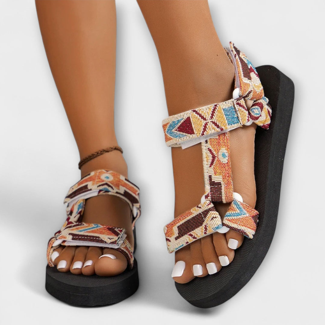 Zomerse platte dames sandalen van henneptouw