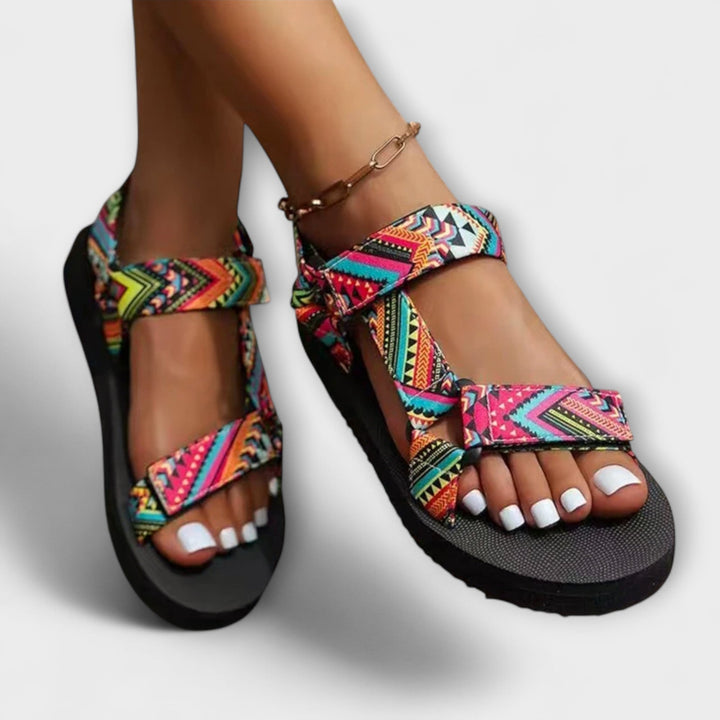 Zomerse platte dames sandalen van henneptouw