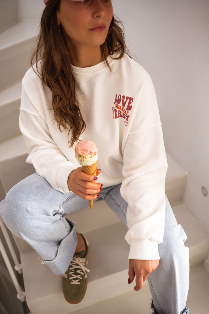 White Yourself Sweater