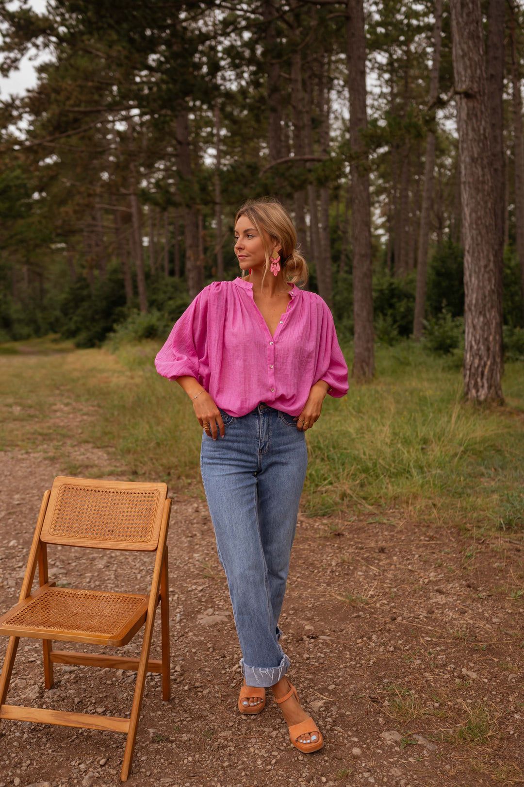 Rosa Eddie-skjorta