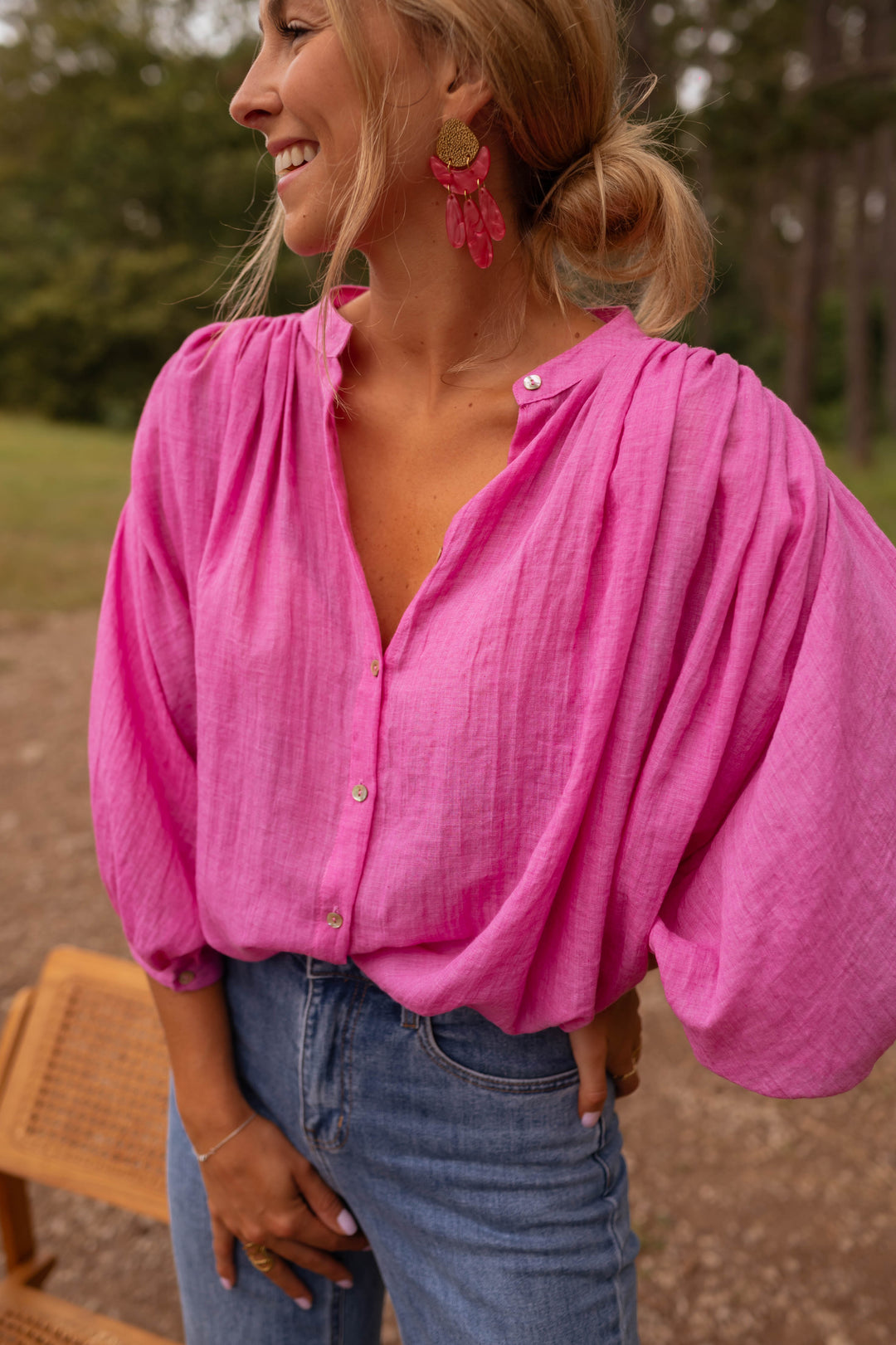 Rosa Eddie-skjorta
