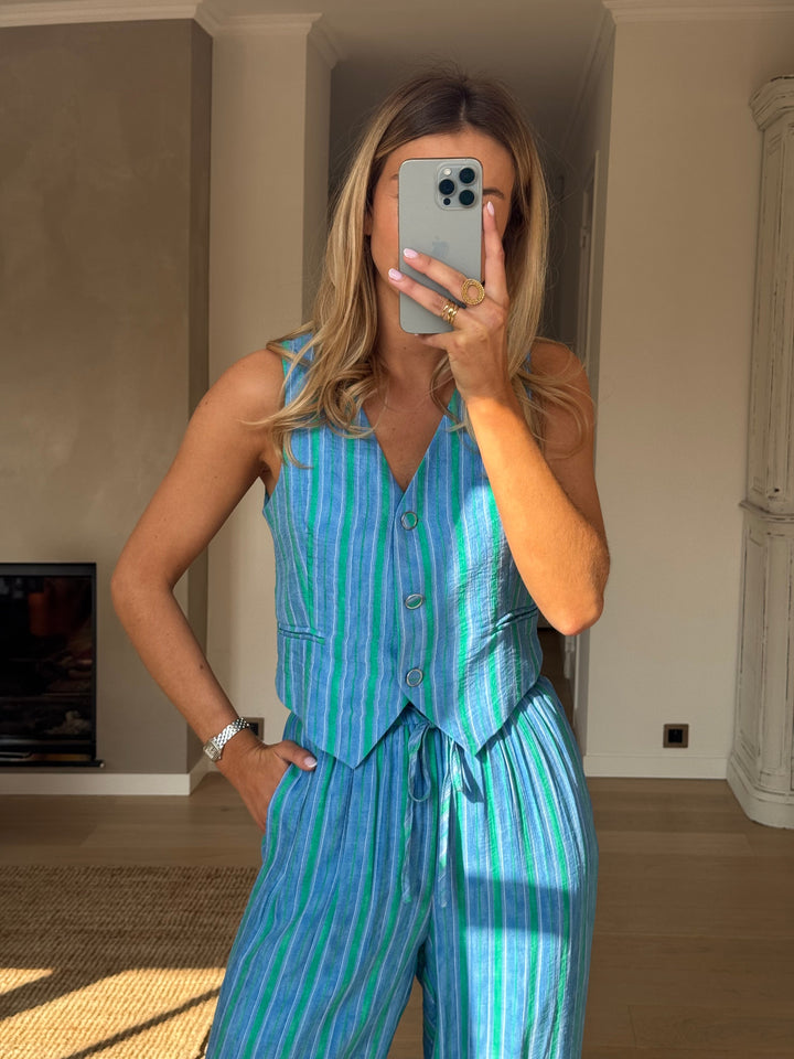 Green and Blue Tako Top