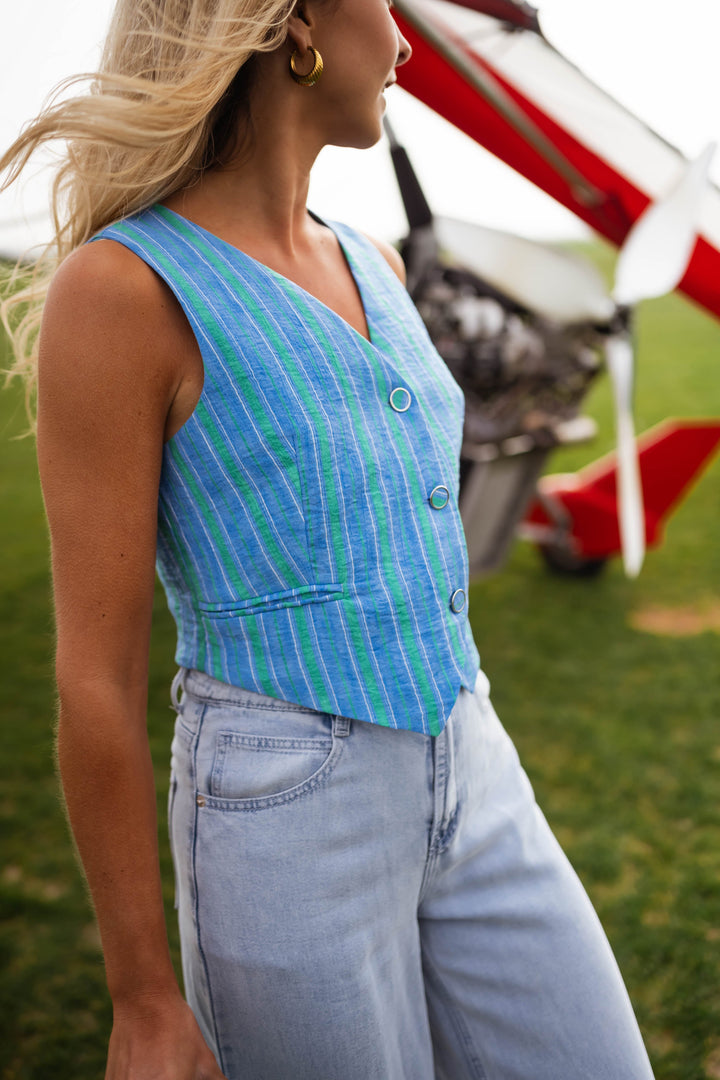 Green and Blue Tako Top
