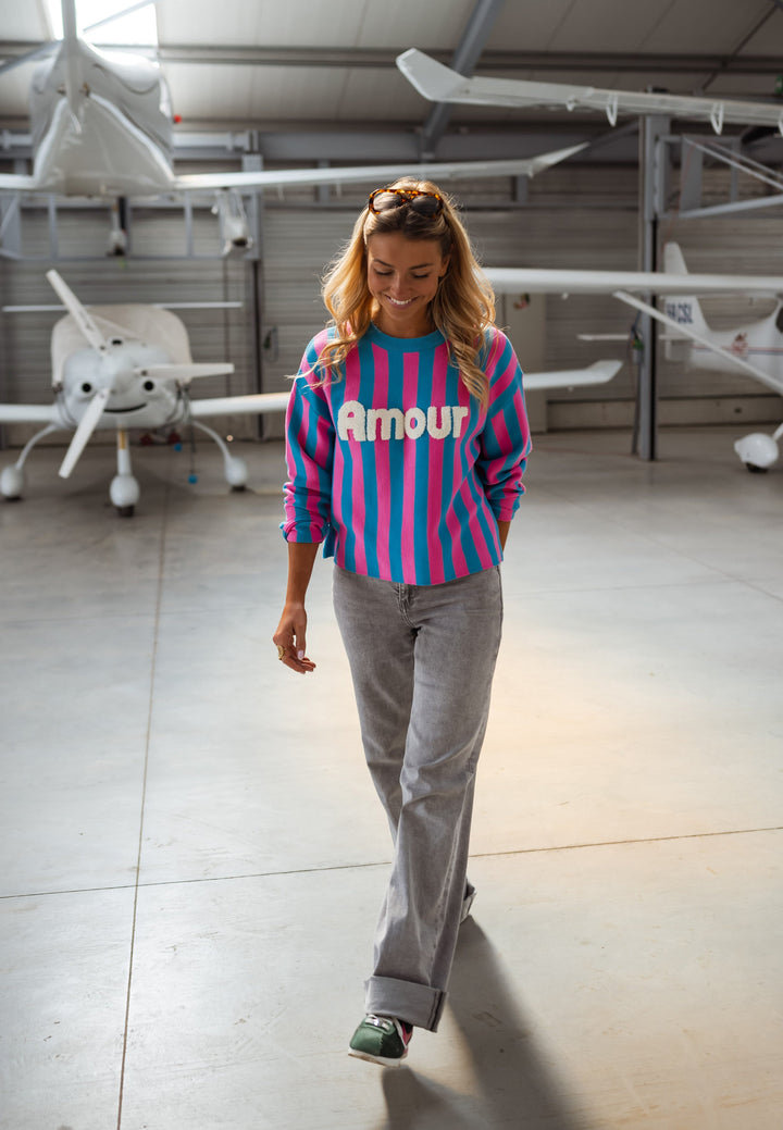 Pink and Blue Danae Sweater
