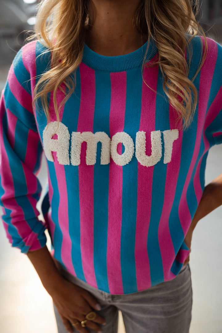 Pink and Blue Danae Sweater