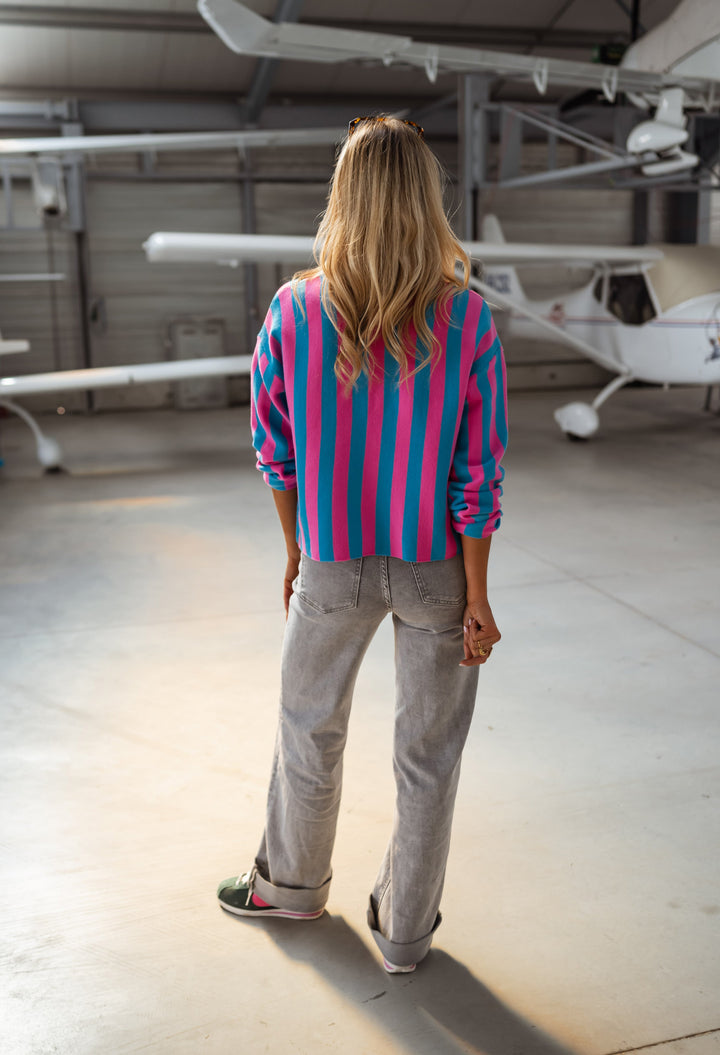 Pink and Blue Danae Sweater