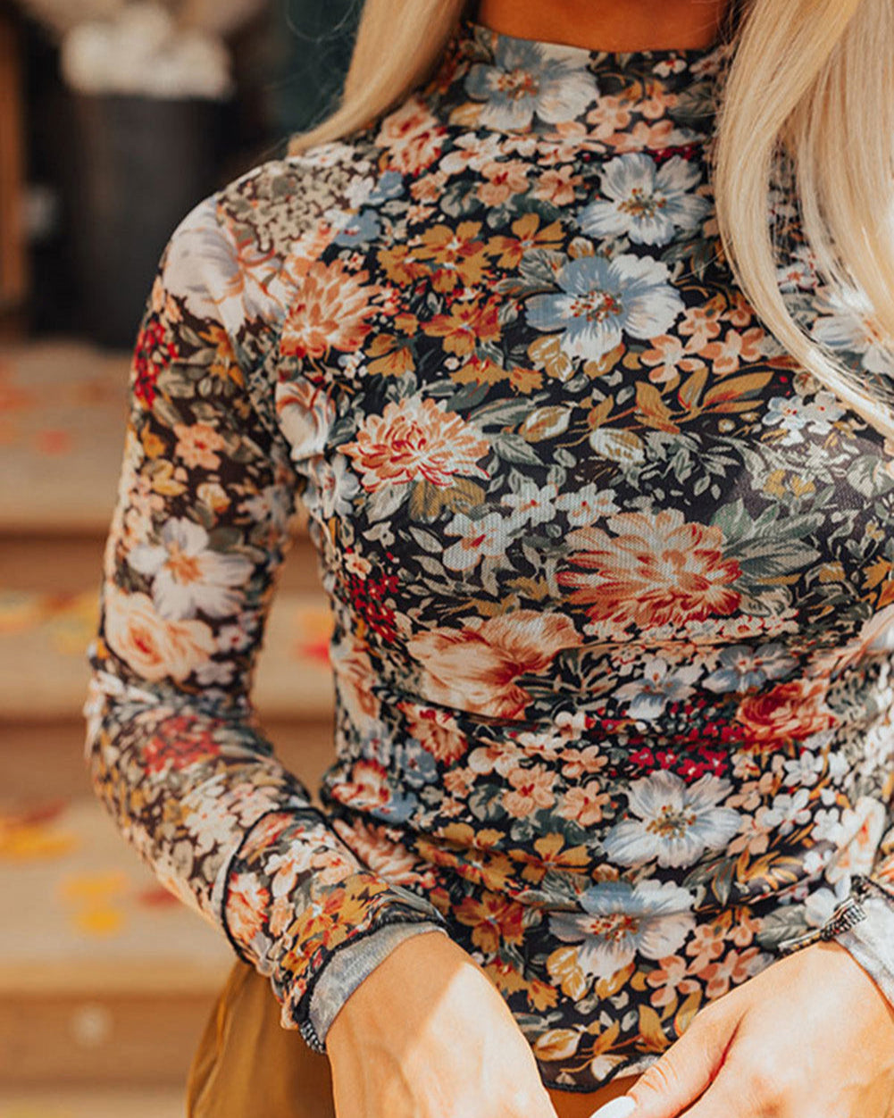 Bloom Veil Mesh Topp
