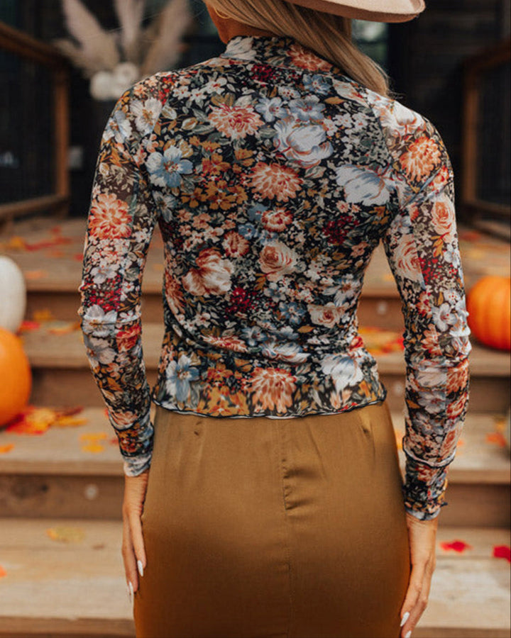 Bloom Veil Mesh Topp