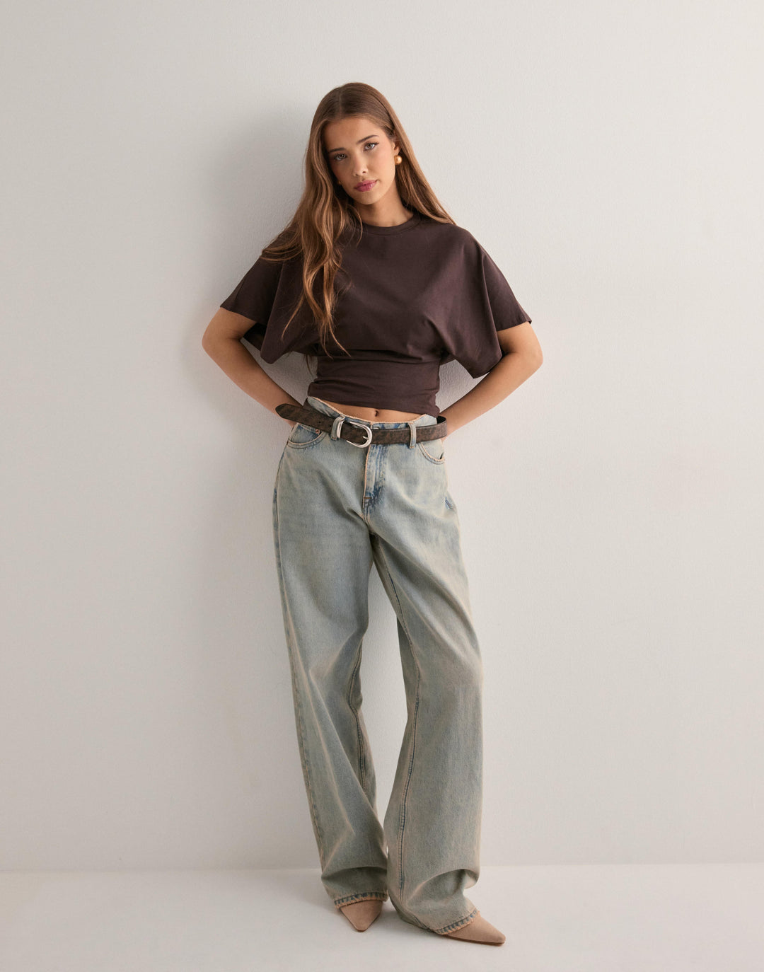 Bibi™ | Wijde cropped shirt