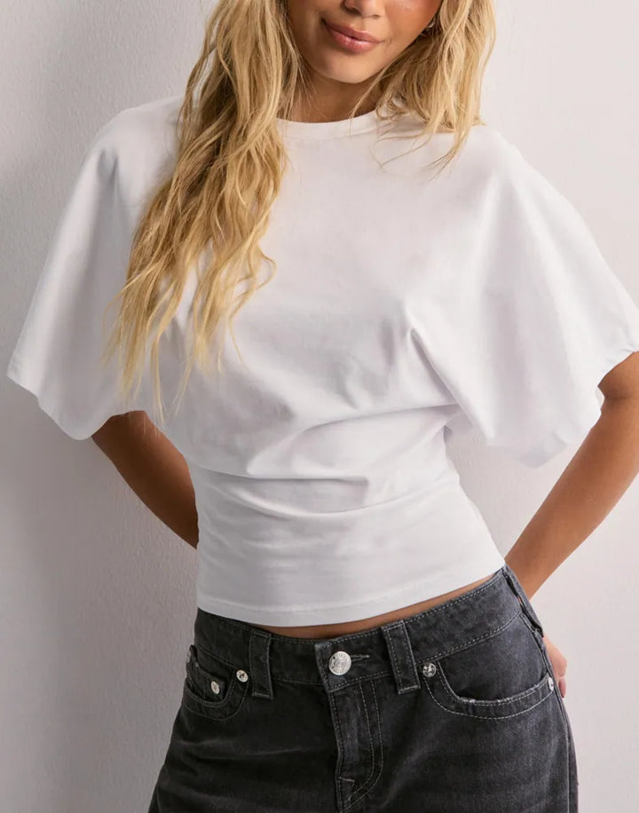 Bibi™ | Wijde cropped shirt