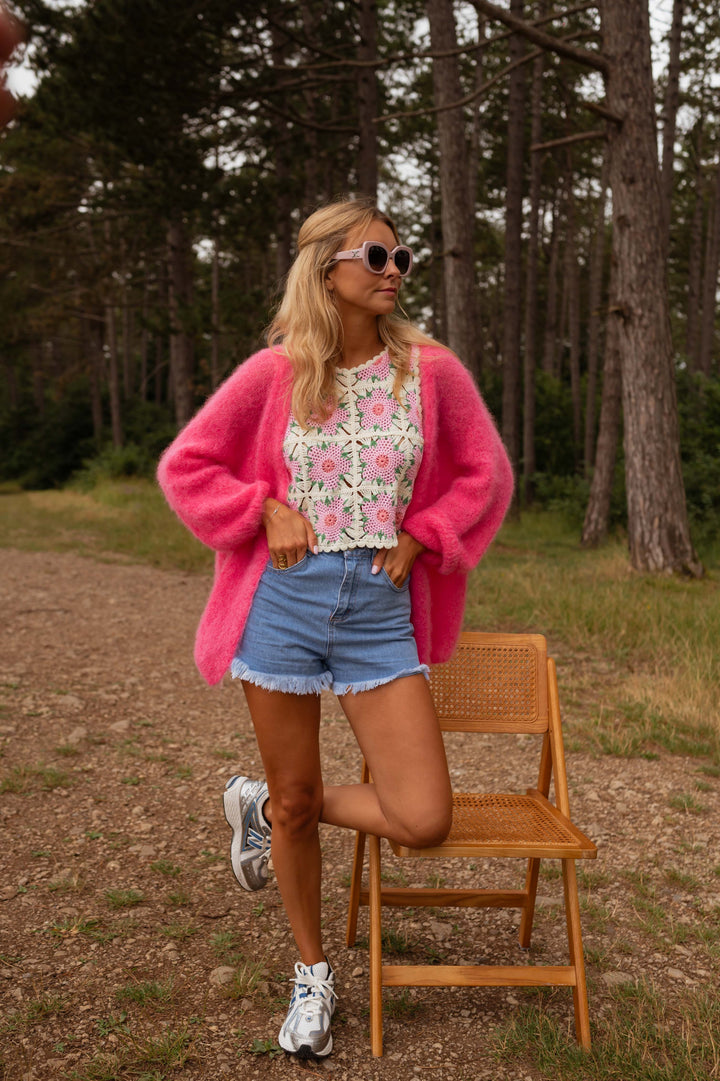 Ecru och rosa Alisha-topp