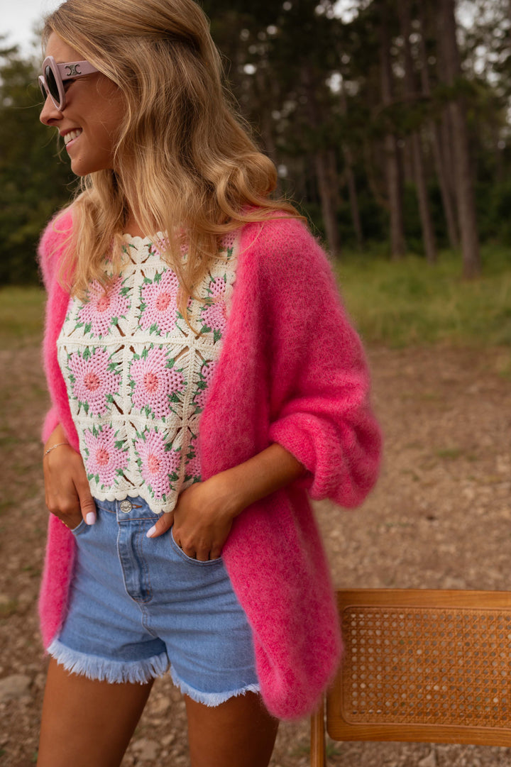 Ecru och rosa Alisha-topp